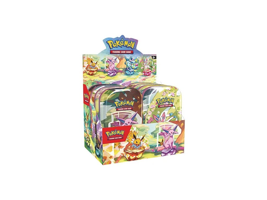 Pokémon TCG: Scarlet & Violet Prismatic Evolutions - Mini Tin Display Datum vydání: 7. února 2025
