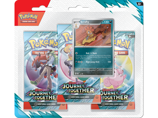 Pokémon TCG: Journey Together - 3 Pack Blister - Scrafty