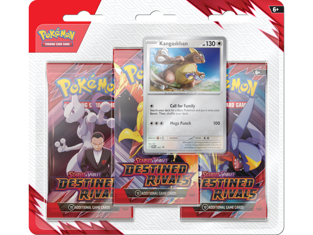 Pokémon TCG: Destined Rivals - 3 Blister Booster - Kangaskhan