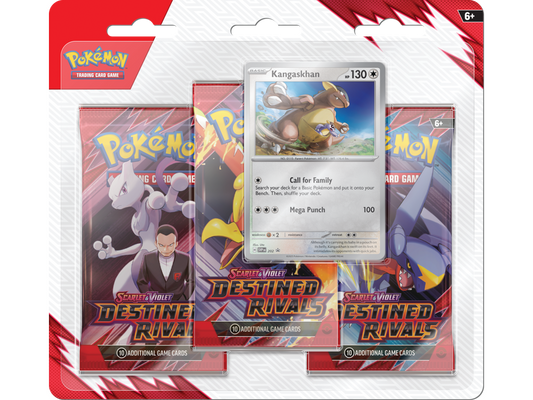 Pokémon TCG: Destined Rivals - 3 Blister Booster - Kangaskhan