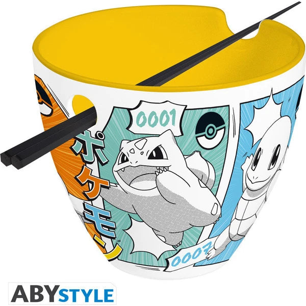Set ramen misky a hůlek Abysse Corp Pokémon - Starters Manga